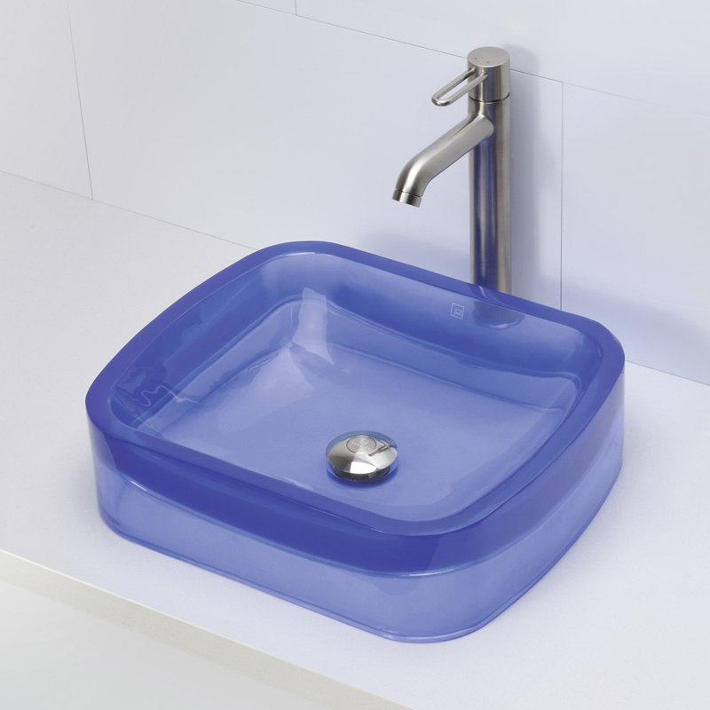 DECOLAV Lacee Incandescense Plastic Rectangular Vessel Bathroom Sink